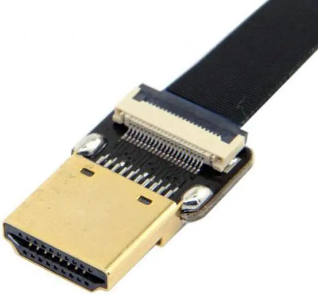 Main image of CY CYFPV 90 Degree Up Angled FPV Mini HDMI Male to HDMI Male FPC Flat Cable 20cm for FPV HDTV Multicopter Aerial Photography