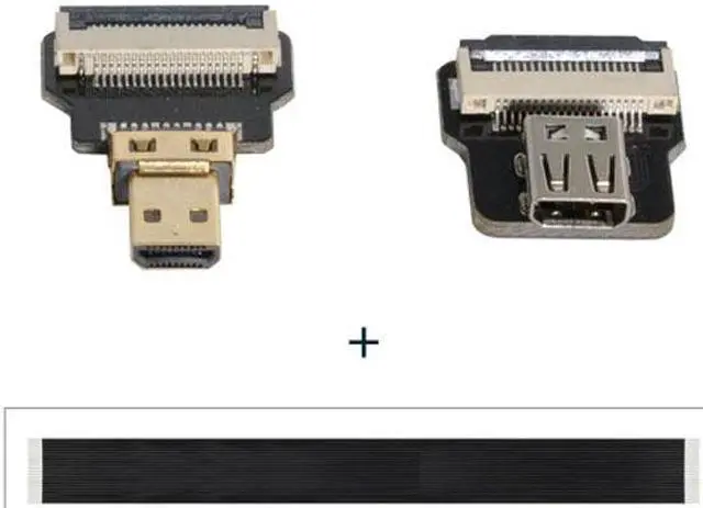 Alt view image 4 of 7 - CY CYFPV Micro HDMI Male to Micro HDMI Female Extension FPC Flat Cable 1080P for FPV HDTV Multicopter Aerial Photography