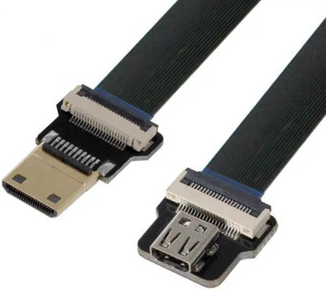 Alt view image 2 of 7 - CY CYFPV Mini HDMI Male to Micro HDMI Female Extension FPC Flat Cable 1080P for FPV HDTV Multicopter Aerial Photography