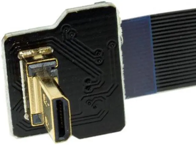 Alt view image 7 of 7 - CY CYFPV 90 Degree Down Angled FPV Micro HDMI Male to Micro HDMI FPC Flat Cable 20cm for FPV HDTV Multicopter Aerial Photography