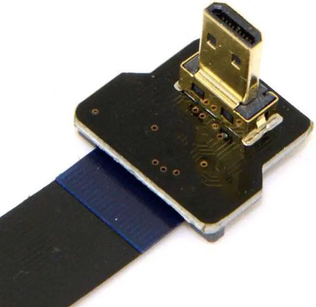 Alt view image 7 of 7 - Cablecc CYFPV 90 Degree Up Angled FPV Micro HDMI Male to Micro HDMI FPC Flat Cable 20cm for FPV HDTV Multicopter Aerial Photography