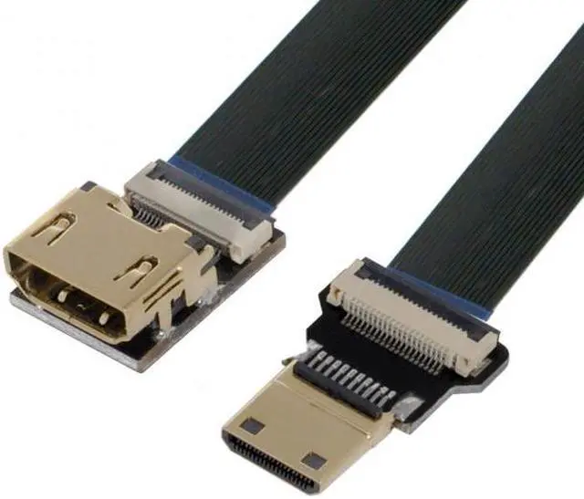 Alt view image 7 of 7 - Chenyang CY CYFPV HDMI Female to Mini HDMI Male Extension FPC Flat Cable 1080P for FPV HDTV Multicopter Aerial Photography
