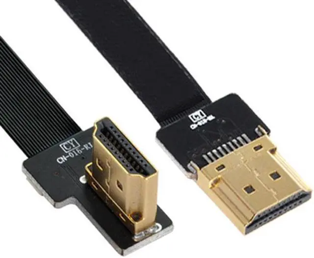 Alt view image 3 of 7 - Cablecc CYFPV FPV HDMI Male to Right Angled 90D HDMI Male HDTV FPC Flat Cable for FPV HDTV Multicopter Aerial Photography