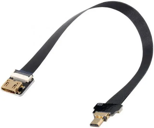 Alt view image 3 of 7 - Chenyang CY CYFPV Mini HDMI Female to Micro HDMI Male Extension FPC Flat Cable 1080P for FPV HDTV Multicopter Aerial Photography