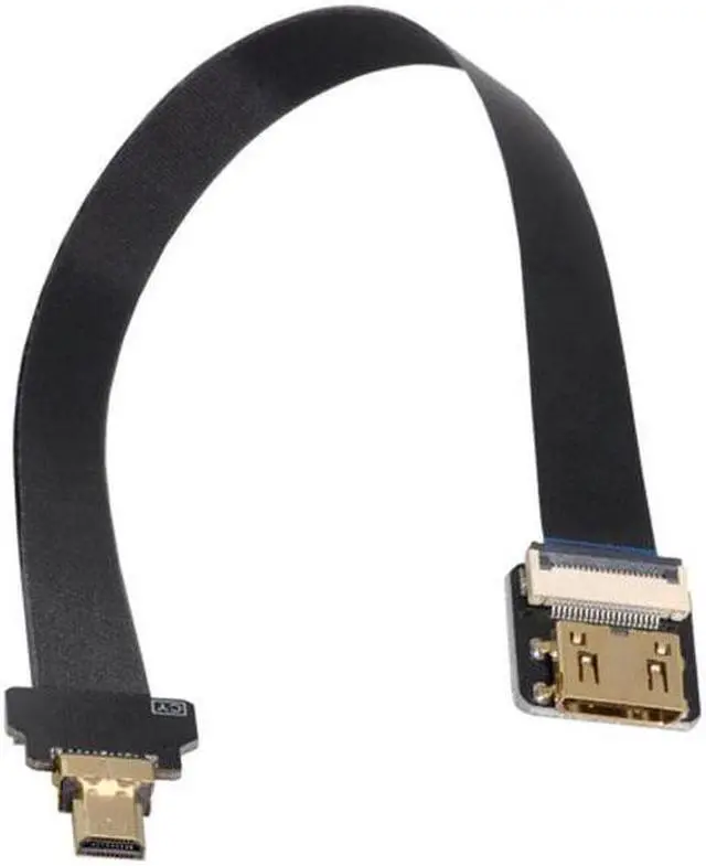 Alt view image 2 of 7 - Chenyang CY CYFPV Mini HDMI Female to Micro HDMI Male Extension FPC Flat Cable 1080P for FPV HDTV Multicopter Aerial Photography