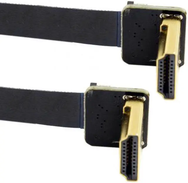 Alt view image 7 of 7 - Chenyang CY CYFPV Dual 90 Degree Down Angled HDMI Type A Male to Male HDTV FPC Flat Cable for FPV HDTV Multicopter Aerial Photography