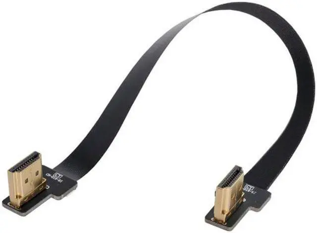Alt view image 4 of 7 - CY CYFPV Dual 90 Degree Left Angled HDMI Type A Male to Male HDTV FPC Flat Cable for FPV HDTV Multicopter Aerial Photography