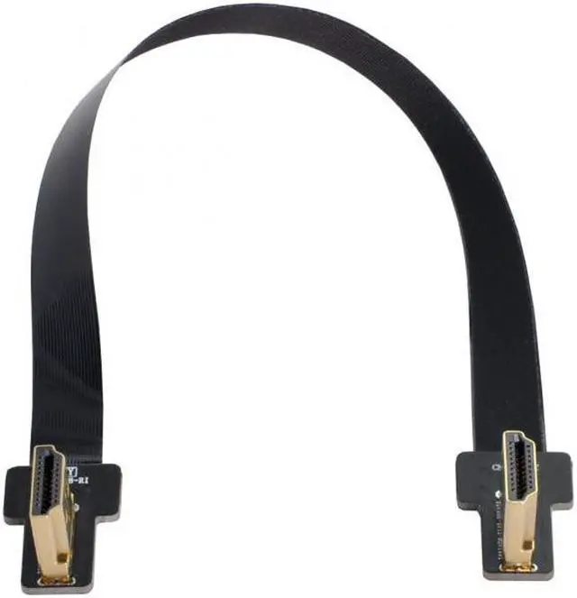 Alt view image 7 of 7 - CY CYFPV Dual 90 Degree Left Angled HDMI Type A Male to Male HDTV FPC Flat Cable for FPV HDTV Multicopter Aerial Photography
