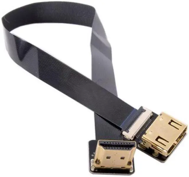 Alt view image 3 of 7 - Chenyang CY CYFPV Up Angled 90 Degree HDMI Male to Female FPC Flat Cable for HDTV Multicopter Aerial Photography