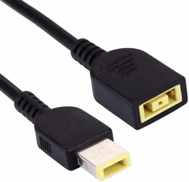 Alt view image 2 of 7 - Cablecc Rectangle 11.0*4.5mm Male to Female Extension Power Plug Charge Cable 50cm for ThinkPad X1 Carbon