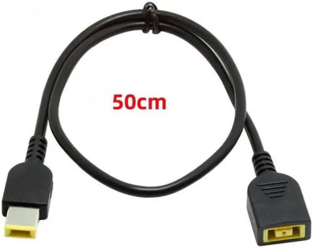 Alt view image 7 of 7 - Cablecc Rectangle 11.0*4.5mm Male to Female Extension Power Plug Charge Cable 50cm for ThinkPad X1 Carbon