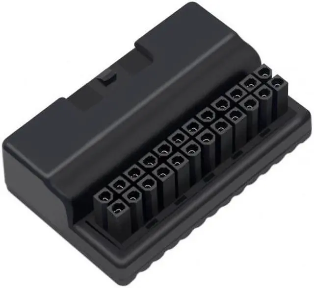 Alt view image 3 of 7 - Cablecc Overmold ATX 24Pin Female to 24pin Male 90 Degree Power Adapter Mainboard Motherboard for Desktops PC Supply