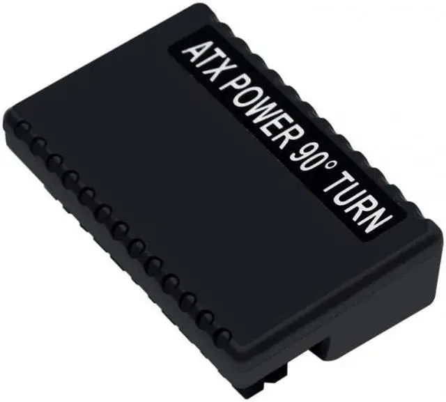 Main image of Cablecc Overmold ATX 24Pin Female to 24pin Male 90 Degree Power Adapter Mainboard Motherboard for Desktops PC Supply
