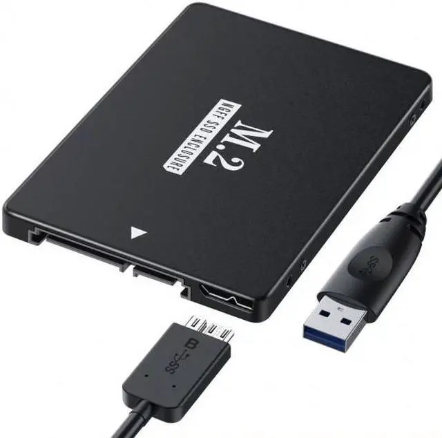 Alt view image 2 of 7 - Cablecc NGFF B+M Key M.2 SSD Card to 2.5inch SATA Micro USB 3.0 Combo HDD Disk Drive Enclosure