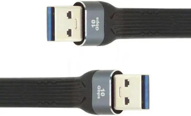 Alt view image 3 of 7 - CY 10Gbps USB 3.1 Type A Male to USB3.0 Type A Male Extension Flat Slim FPC Data Cable 13cm for Laptop  Desktop