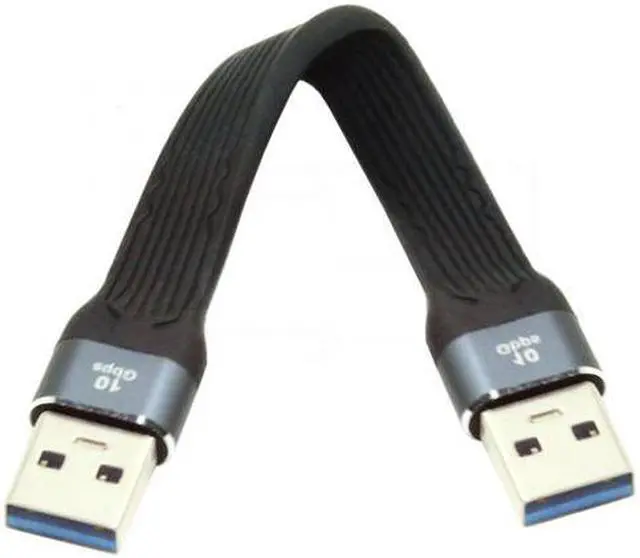 Alt view image 4 of 7 - CY 10Gbps USB 3.1 Type A Male to USB3.0 Type A Male Extension Flat Slim FPC Data Cable 13cm for Laptop  Desktop