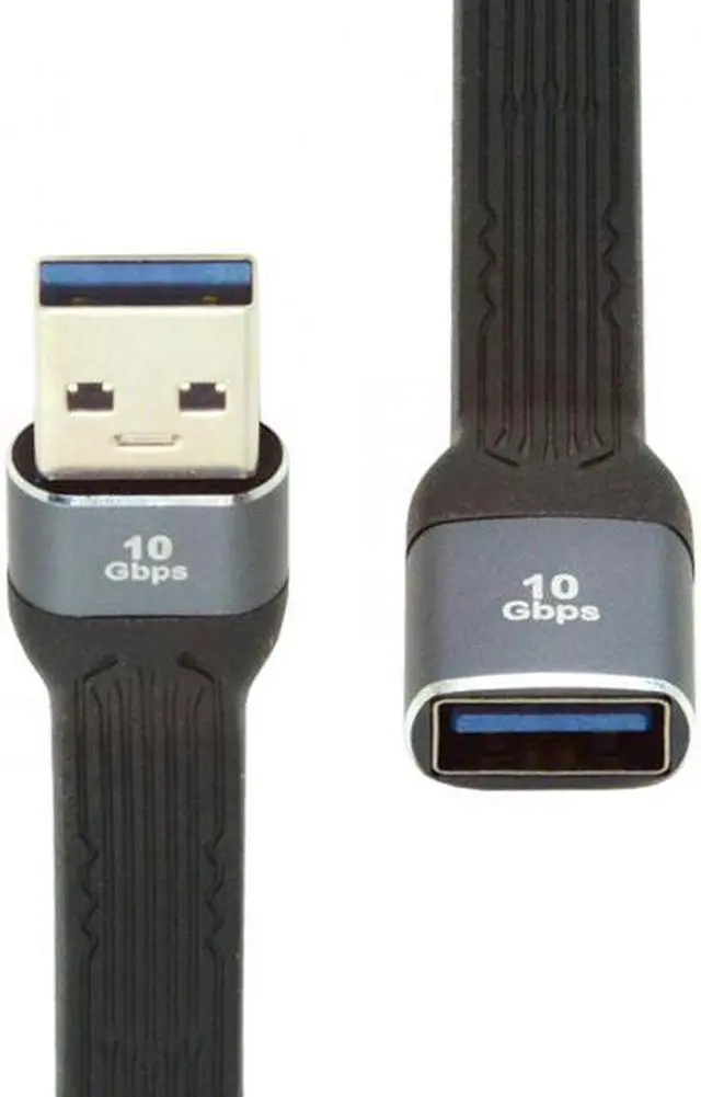Alt view image 2 of 7 - Cablecc 10Gbps USB 3.1 Type A Female to USB3.0 Type A Male Extension Flat Slim FPC Data Cable 13cm for Laptop  Desktop