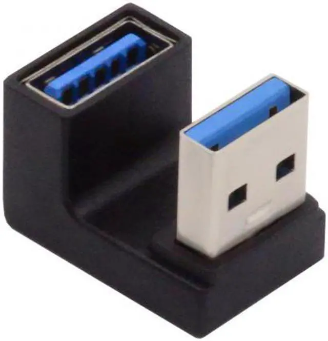 Alt view image 2 of 6 - Xiwai 10Gbps USB3.0 Male to Female Extension Power Data Video Adapter Opposite U Shape Back Angled
