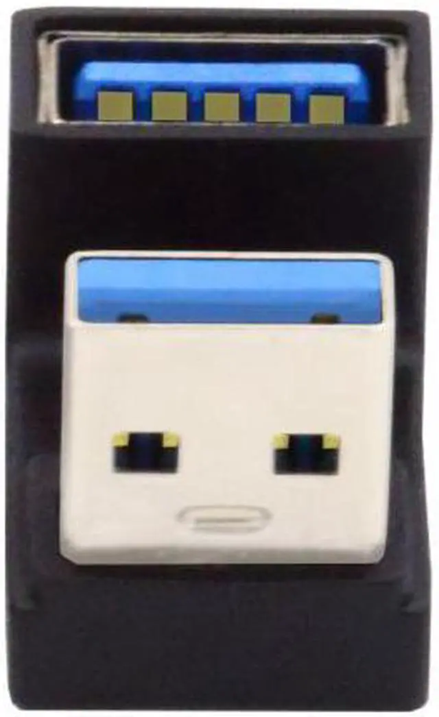 Alt view image 3 of 6 - Xiwai 10Gbps USB3.0 Male to Female Extension Power Data Video Adapter Opposite U Shape Back Angled