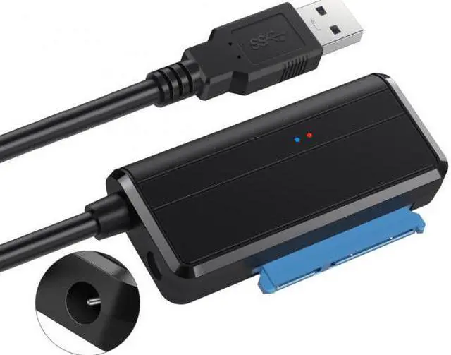 Alt view image 4 of 7 - CY USB 3.0 to Angled SATA 22 Pin Adapter Cable for 2.5" 3.5inch Hard Disk Drive SSD for Desktop Laptop