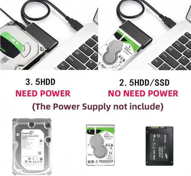 Alt view image 5 of 7 - CY USB 3.0 to Angled SATA 22 Pin Adapter Cable for 2.5" 3.5inch Hard Disk Drive SSD for Desktop Laptop