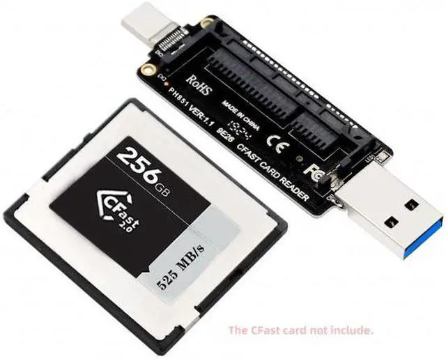 Alt view image 2 of 7 - CY USB-C USB3.0 Type-C to CFast 2.0 Card Adapter PCBA CFast Card Reader for Desktop Laptop
