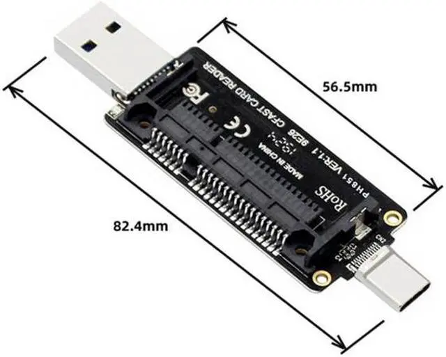 Main image of CY USB-C USB3.0 Type-C to CFast 2.0 Card Adapter PCBA CFast Card Reader for Desktop Laptop
