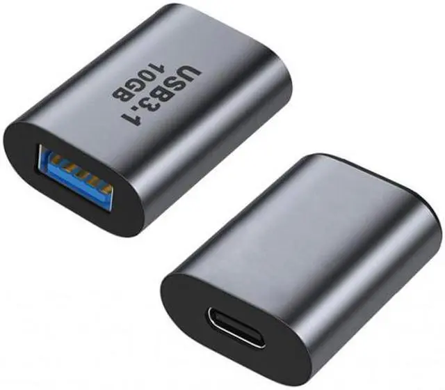 Alt view image 3 of 6 - CY USB-C USB 3.1 Type C Female to USB 3.0 A Female Data Adapter 10Gbps Data Power for Laptop Tablet Phone