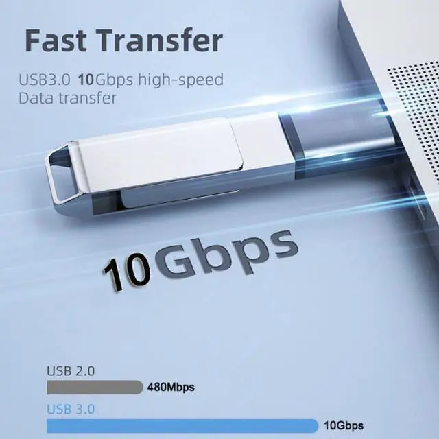Alt view image 6 of 6 - CY USB-C USB 3.1 Type C Female to USB 3.0 A Male Data Adapter 10Gbps Data Power for Laptop Tablet Phone
