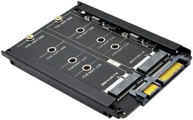 Alt view image 4 of 7 - CY Dual NGFF B+M Key M.2 SSD Card JOBD Raid0 Span Bridge to 2.5inch SATA Combo HDD Disk Drive Enclosure