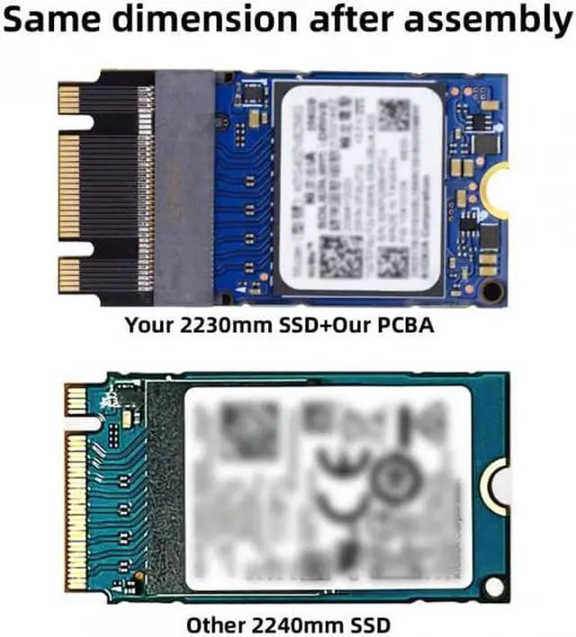 Alt view image 5 of 7 - HKCY SA-047 NGFF B+M Key NVME M-Key 22x30mm to 22x42mm Male to Female Extension Adapter for 2230 2242 SSD