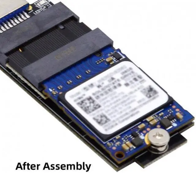 Alt view image 6 of 7 - HKCY SA-047 NGFF B+M Key NVME M-Key 22x30mm to 22x42mm Male to Female Extension Adapter for 2230 2242 SSD