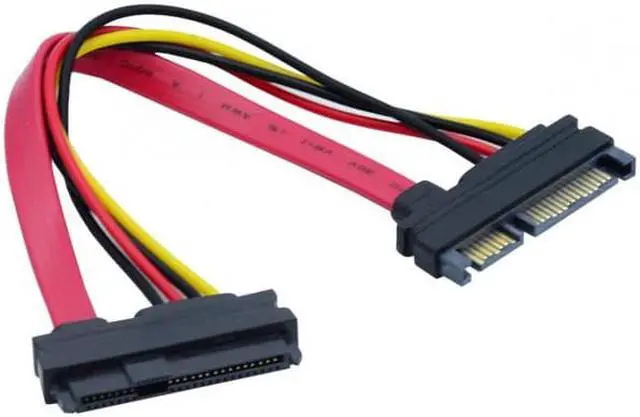 Alt view image 2 of 7 - Jimier SFF-8482 SAS 29 Pin to SATA 22Pin Hard Disk Drive Raid Extension Cable with 15 Pin SATA Power Port