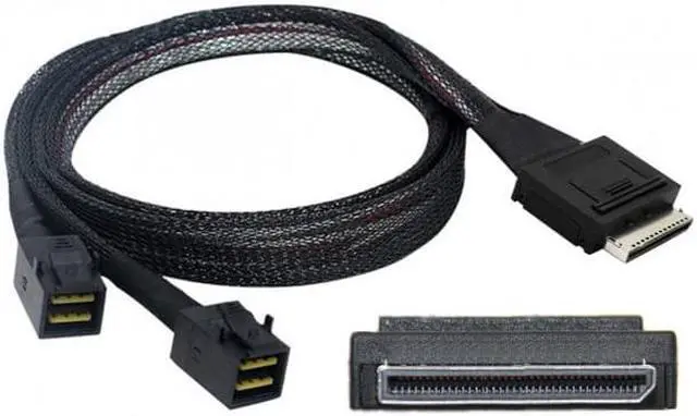Main image of Cablecc CY SF-051 OCuLink PCIe PCI-Express SFF-8611 8x 8-Lane to Dual SFF-8643 HD 4x SSD Data Active Cable 50cm