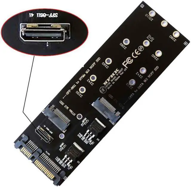 Main image of Chenyang SF-055 Oculink SFF-8612 8611 to U.2 Kit M-Key to NVME PCIe SSD and NGFF to SATA Adapter for Mainboard
