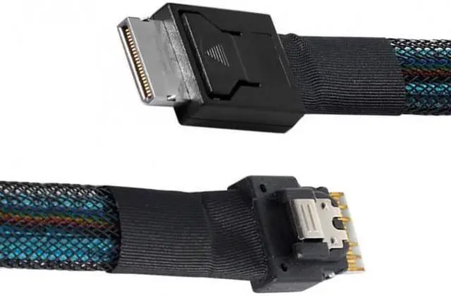 Alt view image 3 of 7 - HKCY SF-060 OcuLink PCIe PCI-Express SFF-8611 4i to SFF-8654 Slimline SSD Data Active Cable 50cm