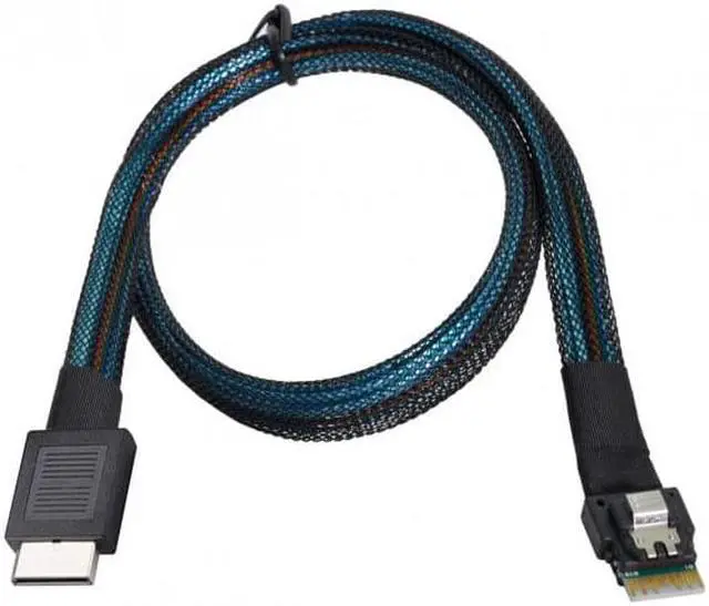 Alt view image 2 of 7 - HKCY SF-060 OcuLink PCIe PCI-Express SFF-8611 4i to SFF-8654 Slimline SSD Data Active Cable 50cm