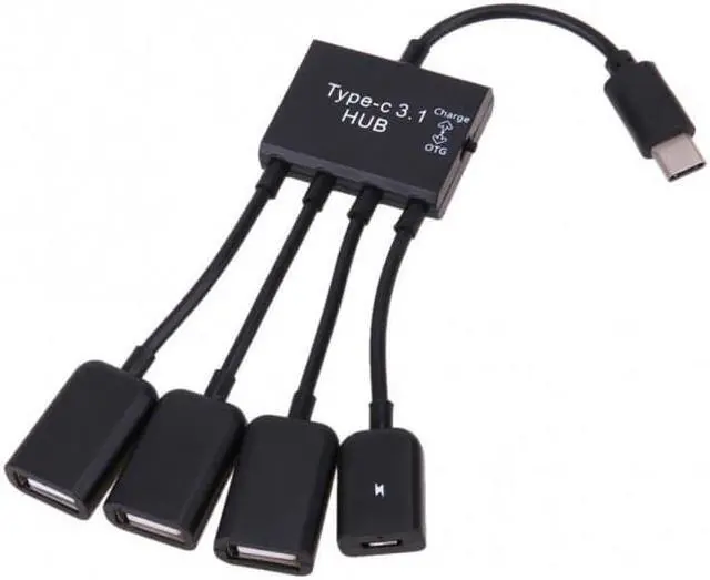 Alt view image 2 of 7 - Cablecc CY U2-030 Micro USB Host OTG 3 Port Hub Adapter Cable with Power for Galaxy S5 i9600 Note3 N9000 Cell PhoneTablet