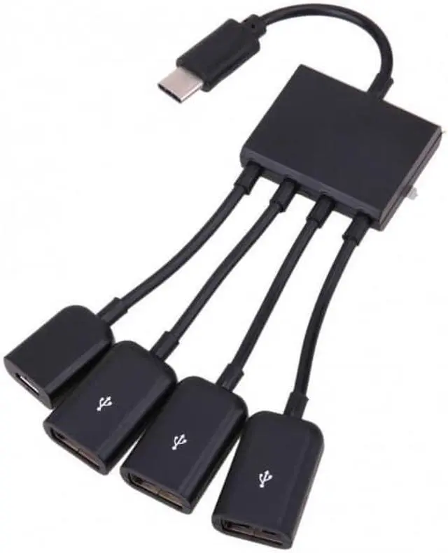 Alt view image 3 of 7 - Cablecc CY U2-030 Micro USB Host OTG 3 Port Hub Adapter Cable with Power for Galaxy S5 i9600 Note3 N9000 Cell PhoneTablet