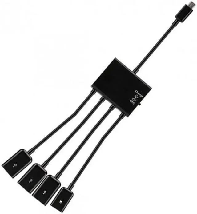 Alt view image 7 of 7 - Cablecc CY U2-030 Micro USB Host OTG 3 Port Hub Adapter Cable with Power for Galaxy S5 i9600 Note3 N9000 Cell PhoneTablet