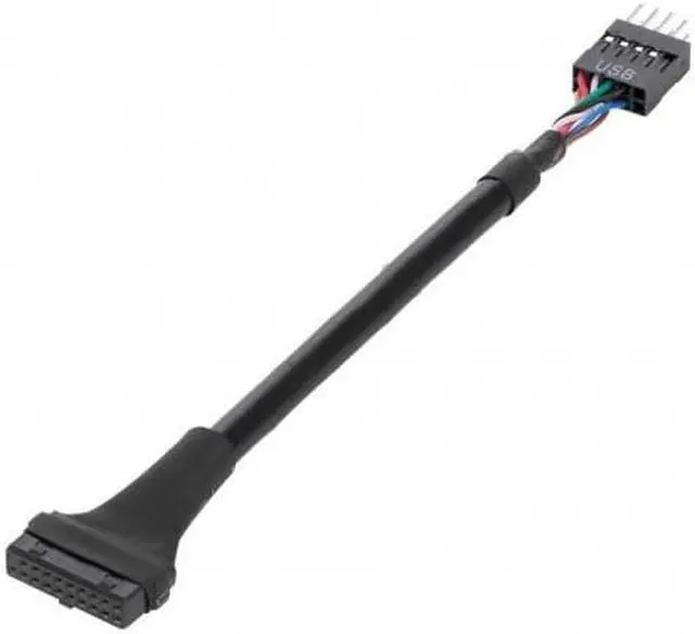 Alt view image 6 of 6 - Xiwai CY  U3-107 USB 3.0 20pin Motherboard Housing Male to USB 2.0 9Pin Header Device Female Cable