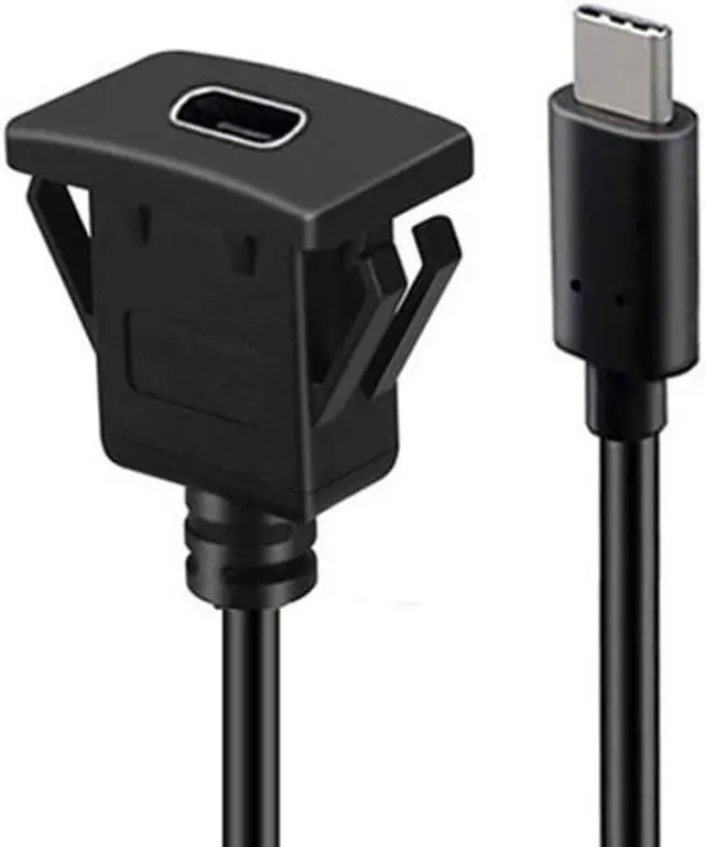 Main image of FVH CY UC-021-1.0M Waterproof Dustproof USB-C Type-C USB 3.1 10Gbps Extension Flush Car Latch Mount Extension Cable for Dashboard Panel