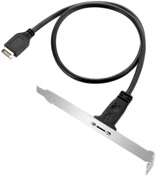 Alt view image 3 of 6 - Cablecc CY UC-037 USB 3.1 Front Panel Header to USB-C Type-C Female Extension Cable 40cm with Panel Mount Screw