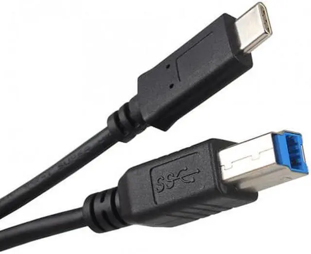 Alt view image 6 of 7 - Cablecc CY UC-115-BK USB-C USB 3.1 Type C Male Connector to USB Standard B Male Data Cable for MacLaptop Black