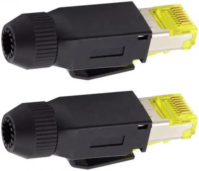 Alt view image 4 of 6 - Cablecc CY UT-005 2pcs/lot STP UTP Shield Cat6 RJ45 8P8C Plug Assembly Crimp Type for Industrial Network Ethernet Patch Cord