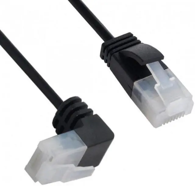 Alt view image 2 of 6 - Xiwai Ultra Slim Cat6 Ethernet Cable RJ45 Up Angled to Straight UTP Network Cable Patch Cord 90 Degree Cat6a Lan for Laptop Router TV BOX