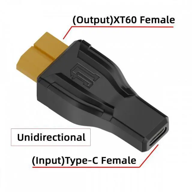 Alt view image 3 of 7 - Jimier XT60 Female SC100 Protocol to Type-C Female Fast Charging Adapter for RC Lipo Battery Quadcopter Multicopter Aeromodelling