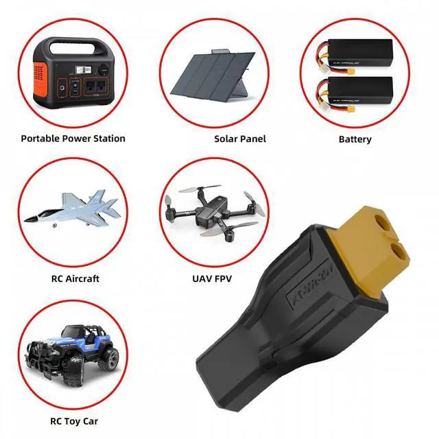 Alt view image 7 of 7 - Jimier XT60 Female SC100 Protocol to Type-C Female Fast Charging Adapter for RC Lipo Battery Quadcopter Multicopter Aeromodelling