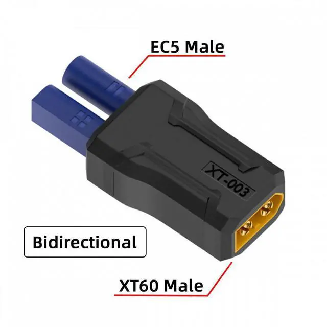 Alt view image 3 of 7 - Jimier XT60 Male SC100 Protocol to EC5 Male Fast Charging Adapter for RC Lipo Battery Quadcopter Multicopter Aeromodelling