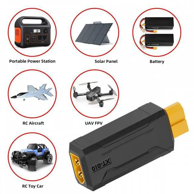 Alt view image 7 of 7 - Chenyang XT60 Male SC100 Protocol to XT60 Female Fast Charging Adapter for RC Lipo Battery Quadcopter Multicopter Aeromodelling